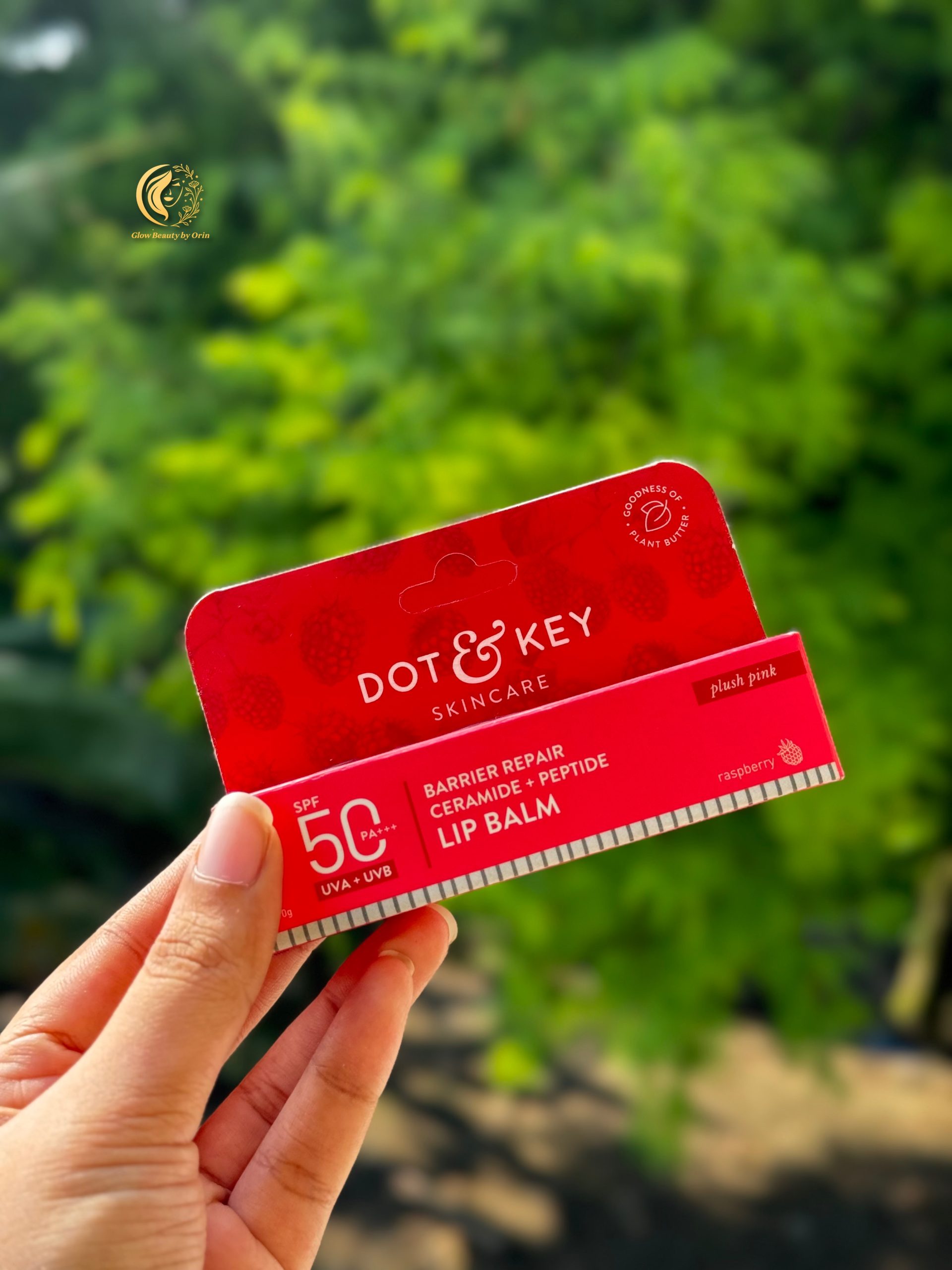 Dot & Key Barrier Repair Ceramide + Peptide Lip Balm SPF 50 PA+++ (Shade: Plush Pink - Raspberry)